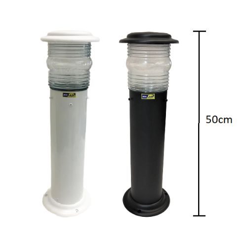 Poste balizador de jardim, condomínio ou posto de combustível. Serve para sinalizar , iluminar o lugar.